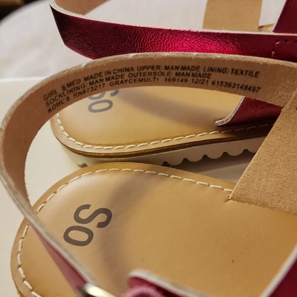 Girls SO Sandals Size 6 - Picture 6 of 13